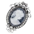 thumbnail image 4 of 1pc Rétro Résine Beauté Broche Délicate Incrusté de Strass Femmes Bijoux, 4 of 8