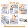 thumbnail image 4 of 1-Pack Humane Live Catch Mouse Trap Cage, Galvanized Steel Reusable Rodent Trap with Auto Lock Door, 4 of 7