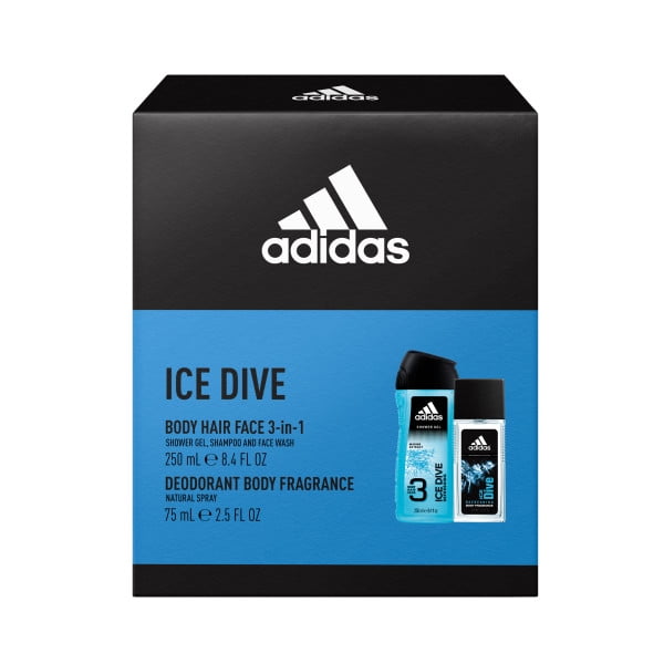 cebolla Omitir Cuidar 2-Piece) ADIDAS Fragrance Ice Dive Toiletry Sets For Men - Walmart.com