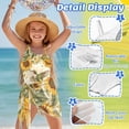 thumbnail image 4 of Xixirimido Hummingbird Butterfly Sunflower Print Girls Swimsuit One Piece with Removable Bra, One Shoulder Adjustable Strap Swimwear with Mesh Cover Up Bathing Suit for Girl, Size 9-10 Years, 4 of 7