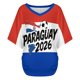 thumbnail image 4 of Women's Football Graphic T-Shirt, Soccer Fans V-Neck Short Sleeve T-Shirt with Print, Soft Lightweight Soccer Apparel Shows Player Number for Soccer Tournament 2026 Dark Blue Size: L, 4 of 5