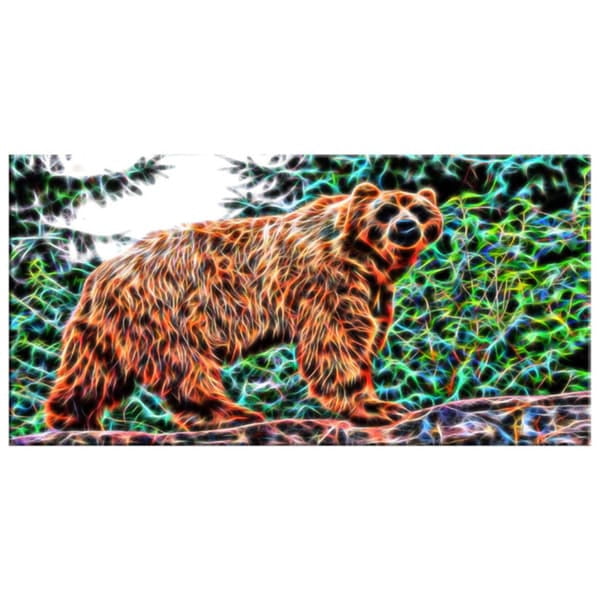 DESIGN ART Brown Bear Animal Canvas Art (Multiple Sizes) 32 in. wide x 16 in. high