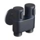 thumbnail image 1 of Wall-mounted Faucet 1 In 2 Out Diverter Angle Valve Dual Control Bathroom Faucet For Self-cleaning(black), 1 of 5