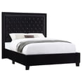 thumbnail image 3 of Hailey Upholstered Tufted Platform Eastern King Bed Black, 3 of 11