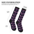 thumbnail image 2 of Lsque Pink Planets And Stars Pattern Sport Compression Socks for Men & Women 15-20 mmHg Knee High Nurse Pregnant Running Medical and Travel Athletic, 2 of 6