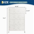 thumbnail image 2 of Yiwa Metal Privacy Screen Fence, Freestanding Rustproof Panel with Modern Leaves Design, Weather-Resistant and Easy Install Decorative Divider for Garden, Patio, Deck, Balcony or Indoors, 2 of 8