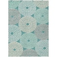 thumbnail image 2 of Addison Rugs Chantille Indoor/Outdoor Transitional Circles Teal Washable Rectangle Rug, 2'6" x 3'10", 2 of 6