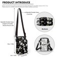 thumbnail image 6 of HELLHERO Double Deck Crossbody Small Crossbody Bags for Adults Outdoor Holiday Travel Sling Bag Polyester 4.33"x1.97"x7.09" Skulls Daisies, 6 of 7