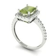 thumbnail image 2 of Clara Pucci 14K White Gold 1.86ct Peridot Halo Ring for Women, 2 of 8