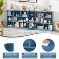 thumbnail image 6 of Costway 8 Cube 3-Tier Open Wooden Bookshelf Toy Storage Organizer with Anti-toppling Kits Blue, 6 of 10