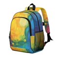thumbnail image 2 of Pink and Yellow Tie Dye Pattern Backpack for School, Cute School Bag with Adjustable Shoulder Straps and Padded Back, 15"x11.42"x5.5", 2 of 5