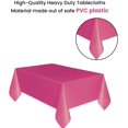 thumbnail image 3 of 54" x 72" Rectangle Disposable Plastic Table Covers Wipe Clean Party Table Cloth Covers (Rose), 3 of 7