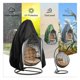 thumbnail image 2 of Funda para silla colgante de patio - Funda para silla Egg Swing Cocoon con cremallera, resistente y resistente protector para muebles de jardín, 190 x 115 cm, 2 of 5