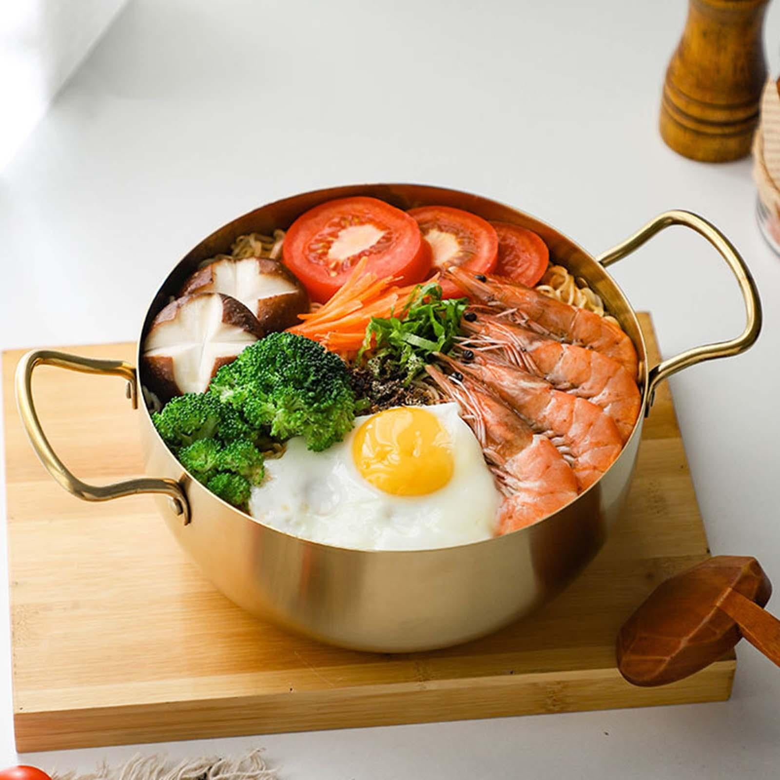Fiocias Instant Noodle Pot, Korean Noodle Pot, Versatile Quick Heating with Handle Korea 20cm