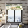 thumbnail image 2 of Rustic Village Houses Curtain Valance for Kitchen Windows/Bathroom/Living Room/Bedroom Blackout, Rod Pocket Valance Small Window Treatment, 54" W x 18" L Home Decor, 2 of 6