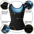 thumbnail image 6 of Sauna Vest for Women Sauna Sweat Suit Tank Top Waist Trainer Vest Slimming Body Shaper, 2XL, 6 of 7