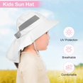 thumbnail image 2 of Kids Sun Hat UV Protection Unicorn Summer Beach Play Hats Wide Brim Neck Flap for Girls Boys, 2 of 5