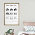 thumbnail image 3 of PixonSign ramed Canvas Print Wall Art Pablo Picasso Evolution of Bull Animals Nature Illustrations Fine Art Rustic Scenic Relax/Calm Duotone Dark for Living Room, Bedroom, Office - 16"x24" Natural, 3 of 5