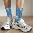 thumbnail image 2 of Stockings 67 Cute Printed Baseball Crew Socks Fun Patterned Knee High Socks Soft Comfortable Casual Socks For Daily Wear & Sports Polyester Long Socks, 2 of 4