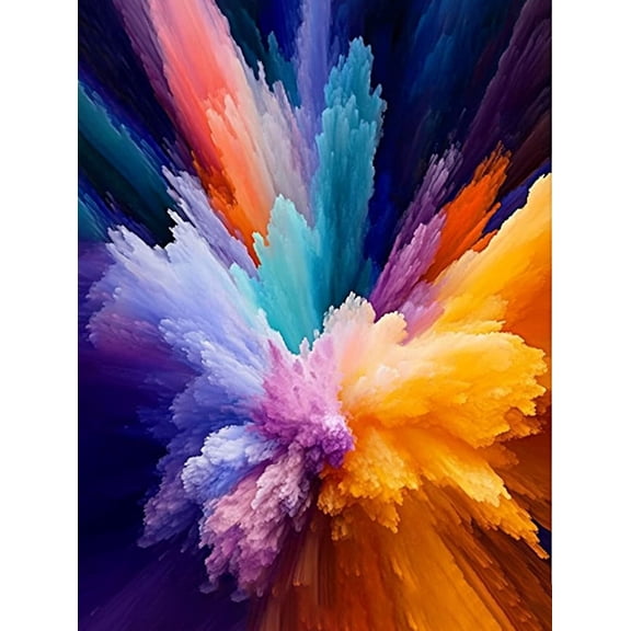 Abstract Colorful Explosion Canvas Painting, Suitable for Living Room, Bedroom, Office, Hotel Lobby, and Gallery Wall Decor.