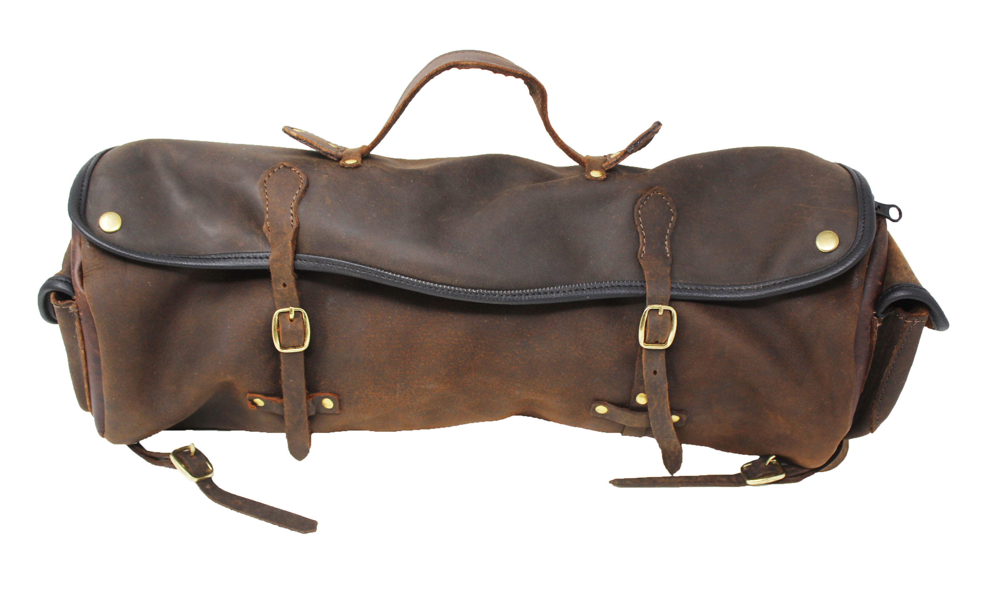 Horse Western Trail Riding Saddle Leather Cantle Bag 102AA13BR