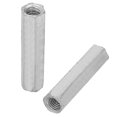 thumbnail image 3 of 2pcs Zinc Plated Steel M10*60 Long Hex Nut Hexagonal Thread Nut Threaded Fasteners, 3 of 5