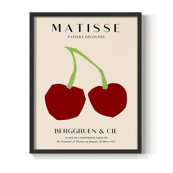 Matisse CLI Framed Print in Black Solid Wood 8 x 10 Framed Print