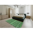 thumbnail image 5 of Ahgly Company Machine Washable Indoor Square Transitional Dark Forest Green Area Rugs, 5' Square, 5 of 7