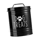 thumbnail image 5 of Contenedor hermético para golosinas de perro, hecho de metal, para perros, galletas, ahorra espacio, Negro, 5 of 9