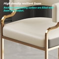 thumbnail image 5 of Kitchen Side Chairs for Dining Room Faux Leather Living Room Chairs Desk Chair Vanity Chair for Adult, Upholstered Armchair with Gold Frame,Wrap-around Backrest, 5 of 7