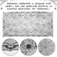 thumbnail image 4 of Mantel rectangular de tela de araña para decoración de Halloween, mantel redondo de encaje, pantalla de murciélago y cortinas transparentes (negro) JAMW Sencillez, 4 of 5