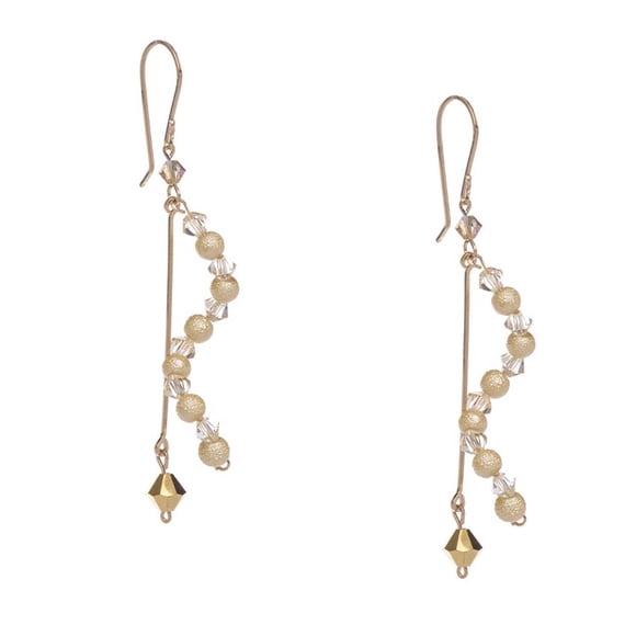 Aretes con Cristal Preciosa en Aleación con Oro 18k Jands Jands Joyeria y Moda JA-217-A 01 DOR HO