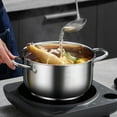 thumbnail image 6 of Steamer Pot with 5QT Stock Pot and Vegetable Steamer, Multipurpose 9.5 inch 2-Tier Stainless Steel Steamer Pot with Lid for Cooking Vegetables, Dumplings, Stocks, Sauces, Stainless Steel Food Steamer, 6 of 7