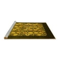 thumbnail image 2 of Ahgly Company Machine Washable Indoor Square Oriental Yellow Industrial Area Rugs, 8' Square, 2 of 4