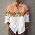 thumbnail image 1 of Camisa de botones de manga larga con estampado simple para hombre, ropa hawaiana Vaion, nueva moda de verano 2024, 1 of 6