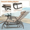 thumbnail image 6 of Gymax Patio Chaise Lounge Glider Recliner Chair Adjustable Sturdy Metal Frame Outdoor Brown, 6 of 9