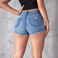 thumbnail image 5 of LYMAYTER Jean Shorts Women Hole Denim Shorts Hem Tear Shorts Individuality Pockets Jean Shorts for S-2XL, 5 of 10