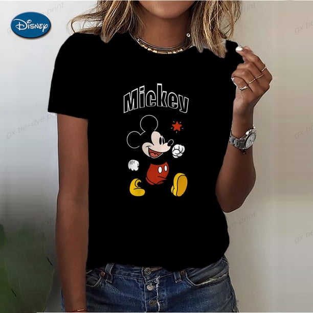 Disney Minnie Print Anime Summer Top Tshirt Femen Print White T Shirt Anime Mickey Mouse T Shirt Top Tees Graphic Aesthetickids-120 Gao Jinjia LED
