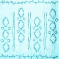 thumbnail image 1 of Ahgly Company Indoor Square Solid Light Blue Modern Area Rugs, 7' Square, 1 of 4