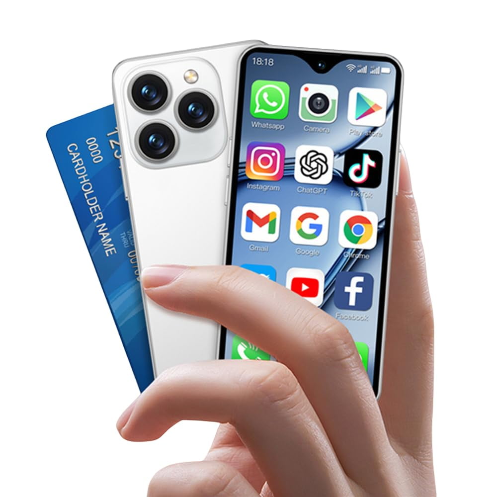 Mini Smartphone 4G Unlocked SOYES XS18 Pro Max 4.3‘’ HD Small Mobile Phones for Students 2750mAh 13MP Android 10.0 Facial Recognition OTG Bluetooth Tiny Cellphone