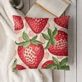 thumbnail image 3 of SHANXI Pink Fruit Pillow Covers Pillowcases Home Decor Bed Couch Sofa Office Living Room Cushion 20x20in, 3 of 5