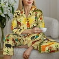 thumbnail image 6 of Haiem Ethnic African Pattern Women’s Long-sleeve Sleepwear,Sleepwear Set,2-piece Loungewear Set,Soft PJs Comfy Nightwear with Pockets-Large, 6 of 7