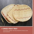 thumbnail image 2 of Basket Tray Woven Fruit Basket Flat Wicker Basket for Fruit Candy Cake Candy Bread Snack Dried Fruit Tray, 2 of 6