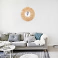 thumbnail image 6 of Round Raffia Wall Hanging Decor W/ Cotton Rope Animal Nordic Handmade Tapestry 14, 6 of 8