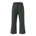 thumbnail image 5 of Seductiva Women's Casual Pants Linen Pants Women Summer Wide Leg Capri Pants Drawstring Elastic Waist Pants High Waisted Pants Casual Beach Trousers Business Work Casual Pants, 5 of 5