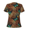 thumbnail image 4 of Naloa Vintage Butterfly Green Print T-Shirts Short Sleeve V Neck Tees for Women Fashion Tops Trendy Lightweight Soft Casual Summer Outfits Clothes, 4 of 5