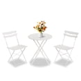 thumbnail image 1 of Gaderth Ensemble Bistro Pliant de Patio 3 Pcs, Table Bistro Extérieure en Métal et Chaises avec Table Ronde, Mobilier de Patio Compact pour Balcon, Véranda, Terrasse, Jardin, Appartement et Petits Espaces, 1 of 7
