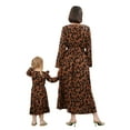 thumbnail image 3 of FYMNSI Baby Girl Romper Leopard Print Long Sleeve Bodysuit Fall Winter Mommy and Me Dress 9-12M Girls Clothes, 3 of 12