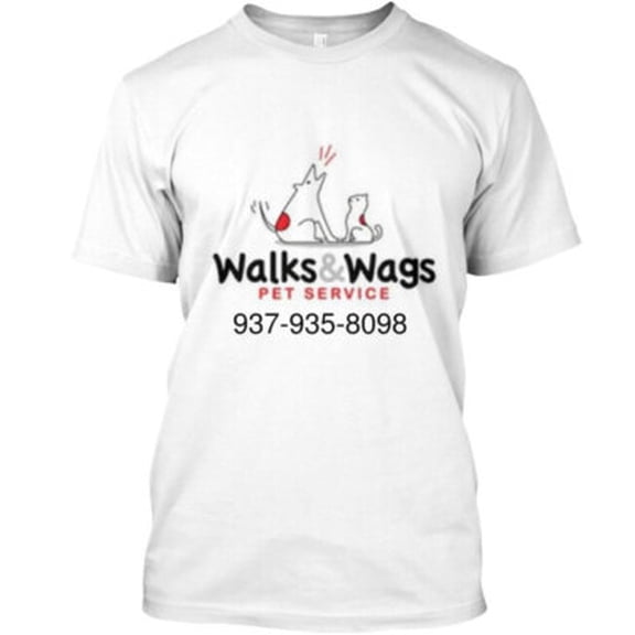 Velto Walks N Wags Pet Care Service T-Shirt Made in the USA All Size S-5XL