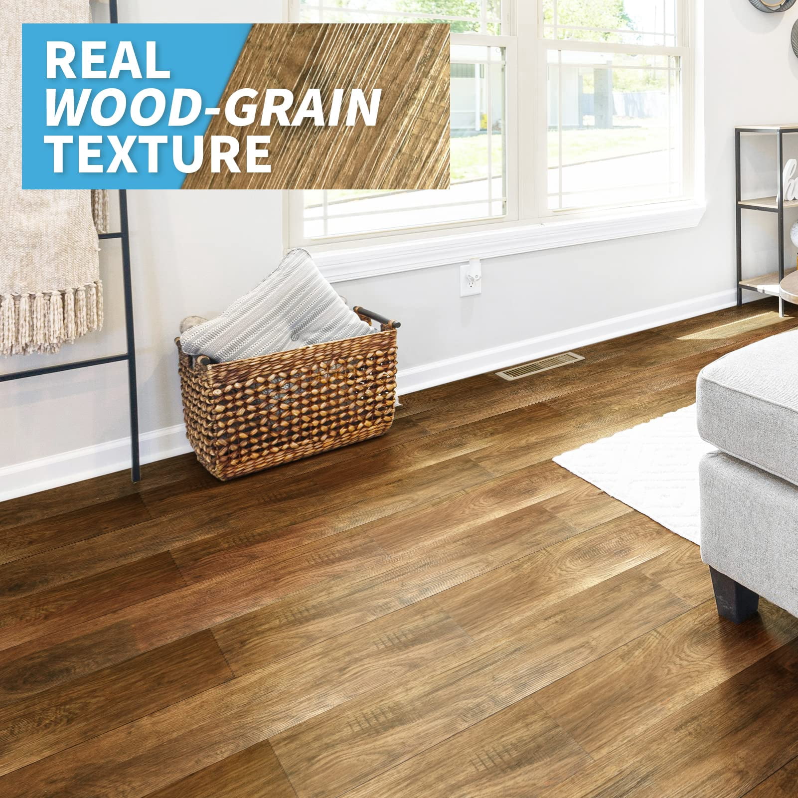 36-pack 54 Sq.ft Peel And Stick Floor Tiles Vinyl Plank Flooring Wood Look  Adhesive Waterproof Tile Sticker For Bedroom Living Room Kitchen Rv In Ashtree